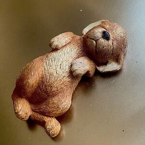 1986 VERY RARE COLLECTIBLE SANDICAST sleeping puppy figurine